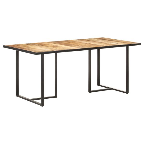 vidaXL Mesa de comedor madera de mango rugosa 180 cm