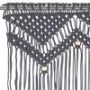 vidaXL Cortina de macramé algodón gris antracita 140x240 cm