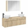 vidaXL Juego de Muebles de Ba&ntilde;o 4 uds. Roble Sonoma