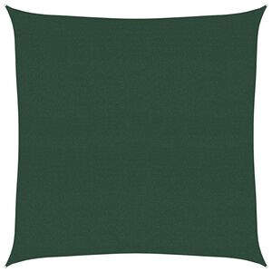 vidaXL Toldo de vela verde oscuro HDPE 160 g/m&sup2; 4,5x4,5 m