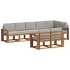 vidaXL Conjunto de sof&aacute;s de exterior 8 uds. Gris Natural y Claro