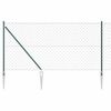 vidaXL Valla de eslabones con picos 1 x 25 m Acero recubierto de PVC