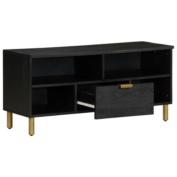 vidaXL Mueble de TV madera de ingenier&iacute;a negro 100x33x46 cm