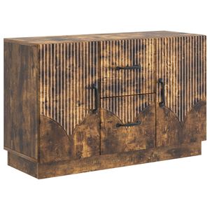 vidaXL Aparador Roble Ahumado 89 x 34,5 x 57 cm Madera de Ingenier&iacute;a