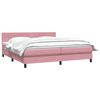 vidaXL Cama box spring con colch&oacute;n terciopelo rosa 180x220 cm