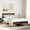 vidaXL Estructura de cama sin colch&oacute;n madera marr&oacute;n roble 120x190 cm