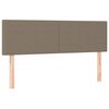 vidaXL Cama box spring con colch&oacute;n tela gris taupe 140x190 cm