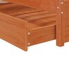 vidaXL Estructura de cama con caj&oacute;n 3 pcs Marr&oacute;n cera Madera de pino