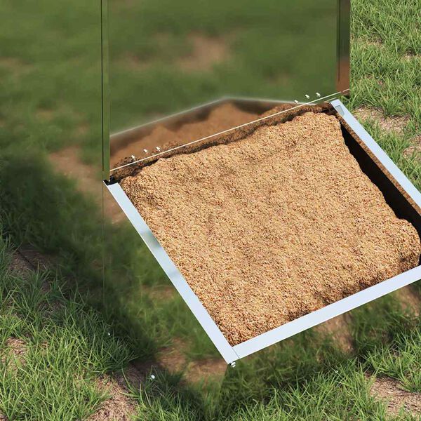 vidaXL Comedero para Cerdo Plateado 55 x 38 x 76 cm Acero Galvanizado