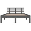 vidaXL Estructura de cama doble sin colch&oacute;n madera gris 150x200 cm