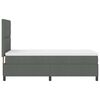vidaXL Cama tipo Box Spring con colch&oacute;n Gris oscuro 90 x 190 cm tela