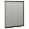 vidaXL Mosquitera plisada para ventanas aluminio marr&oacute;n 60x80cm