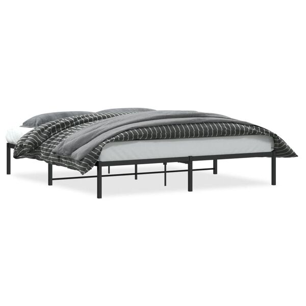 vidaXL Estructura de cama de metal negro 180x200 cm