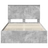 vidaXL Estructura de cama Gris Concreto 120 x 200 cm Madera Ingenieril