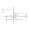 vidaXL Estructura cama sin colchón con estribo metal blanco 107x203 cm
