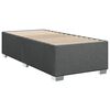 vidaXL Cama box spring con colchón tela gris oscuro 90x200 cm