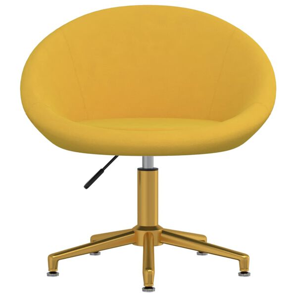 vidaXL Sillas de comedor 6 unidades terciopelo amarillo