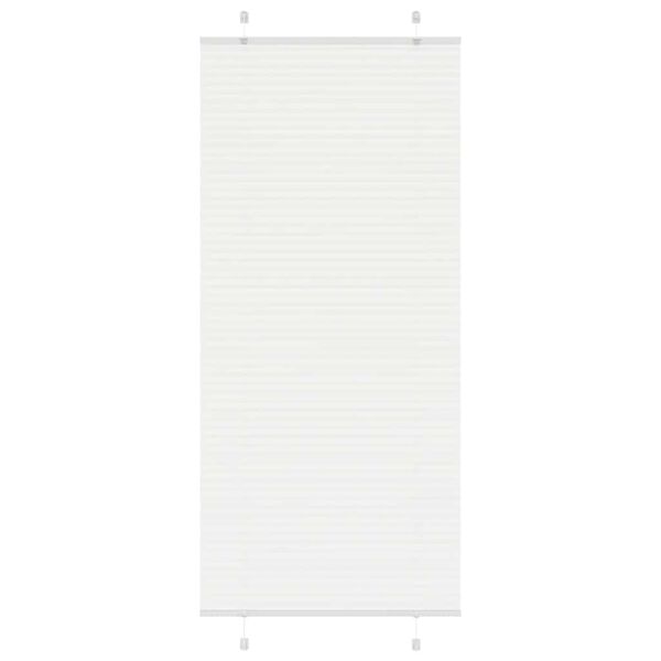vidaXL Estor Plisado blanco 90x200 cm Tela Ancho 89,4 cm Poli&eacute;ster