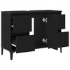 vidaXL Gabinete de Lavabo para Ba&ntilde;o Roble Negro 80 x 33 x 60 cm