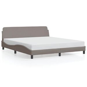 vidaXL Estructura de cama Dover tela gris taupe 180x200 cm