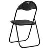 vidaXL Silla Plegable 2 pcs Negro 48 x 43,5 x 81 cm Cuero sint&eacute;tico