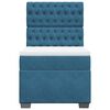 vidaXL Cama box spring con colch&oacute;n terciopelo azul 90x200 cm