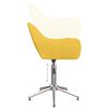 vidaXL Silla de comedor giratoria tela amarilla