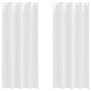 vidaXL Cortinas Opacas con Anillas 2 pcs Puro 245 x 140 cm Poli&eacute;ster