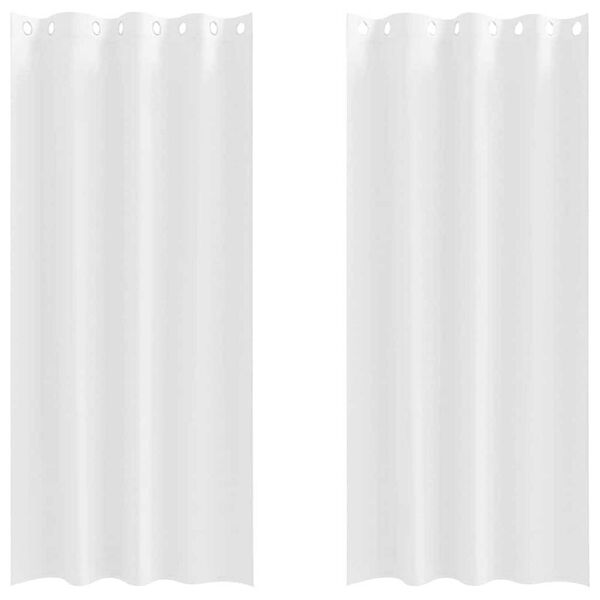 vidaXL Cortinas Opacas con Anillas 2 pcs Puro 245 x 140 cm Poli&eacute;ster