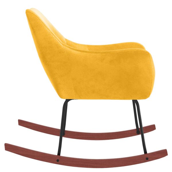 vidaXL Silla mecedora de terciopelo amarillo