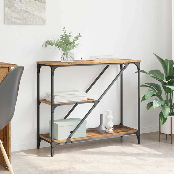 vidaXL Mesa Consola Madera Vieja 88,5 x 30 x 75 cm