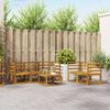 vidaXL Conjunto de sof&aacute;s de exterior con coj&iacute;n 6 pcs Natural y Crema