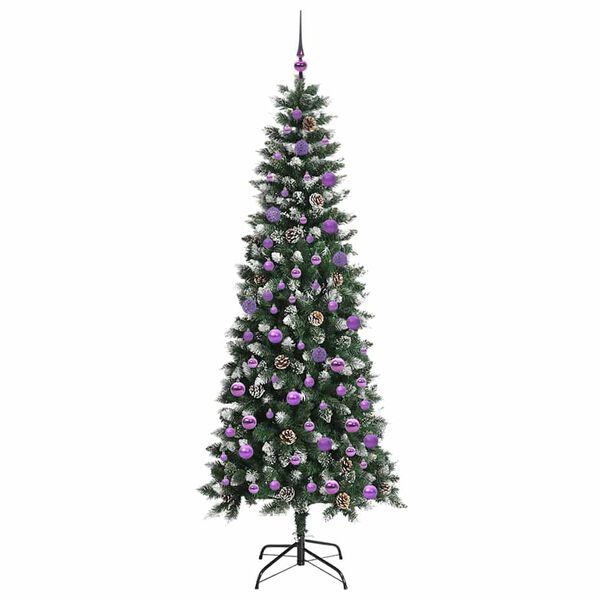 vidaXL &Aacute;rbol de Navidad artificial Verde 210 cm PVC, Pl&aacute;stico y Acero