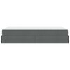 vidaXL Estructura de cama con colch&oacute;n 2 pcs Gris Tenue tela