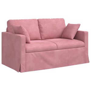 vidaXL Sof&aacute; Rosa 138 x 78 x 80 cm Terciopelo