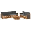 vidaXL Juegos de sof&aacute;s 8 uds. Madera de Acacia S&oacute;lida