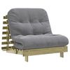 vidaXL Fut&oacute;n sof&aacute; cama con colch&oacute;n madera impregnada pino 90x206x11 cm