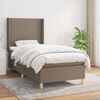 vidaXL Cama box spring con colch&oacute;n tela gris taupe 90x190 cm
