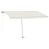 vidaXL Toldo de pie retr&aacute;ctil manual crema 400x300 cm
