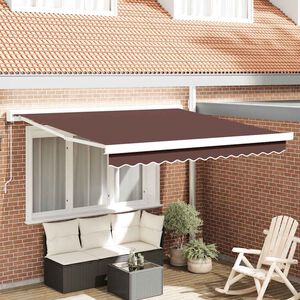 vidaXL Toldo retr&aacute;ctil autom&aacute;tico burdeos 300x250 cm