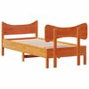 vidaXL Estructura de cama sin colch&oacute;n madera maciza marr&oacute;n 90x190 cm