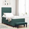 vidaXL Cama tipo Box Spring Verde oscuro 100 x 200 cm Terciopelo