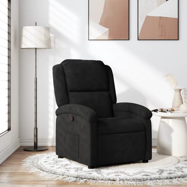 vidaXL Sillón reclinable de terciopelo negro