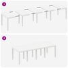 vidaXL Conjunto de Comedor de Jardín 11 pcs Blanco Ratan Polt