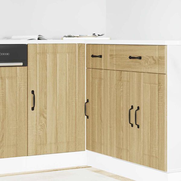 vidaXL Mueble bajo de cocina Lucca madera contrachapada roble sonoma
