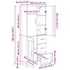 vidaXL Aparador alto 2 pcs Roble artesanal 69,5 x 34 x 180 cm