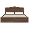 vidaXL Estructura de cama Roble marr&oacute;n 200 x 200 cm Madera Ingenieril