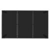vidaXL Mesa de jard&iacute;n superficie de vidrio rat&aacute;n PE negro 150x90x75 cm