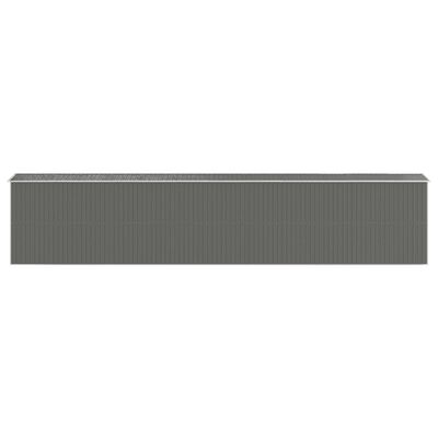 vidaXL Cobertizo de jardín acero galvanizado gris claro 192x1021x223cm
