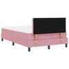 vidaXL Cama Box Spring LED con colch&oacute;n Rosa 120 x 200 cm Terciopelo